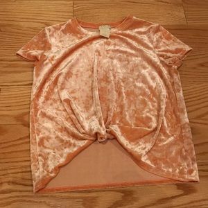 a orange t-shirt